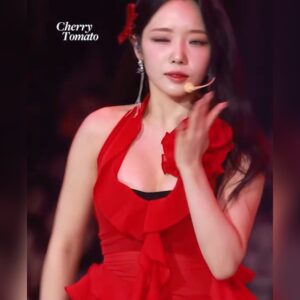 빨간 의상입고 안무하다 옷 내려가 누브라 노출한 프로미스나인 노지선