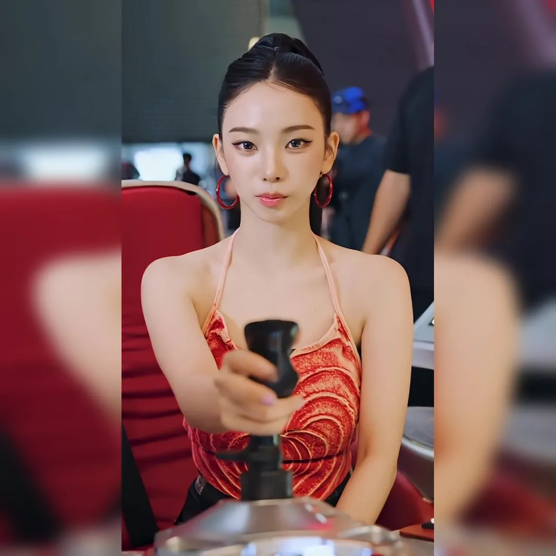 올백 포니테일 카리나, 굵은 조이스틱 꽉 쥐고 애무하듯 꼼지락이는 손맛의 정수