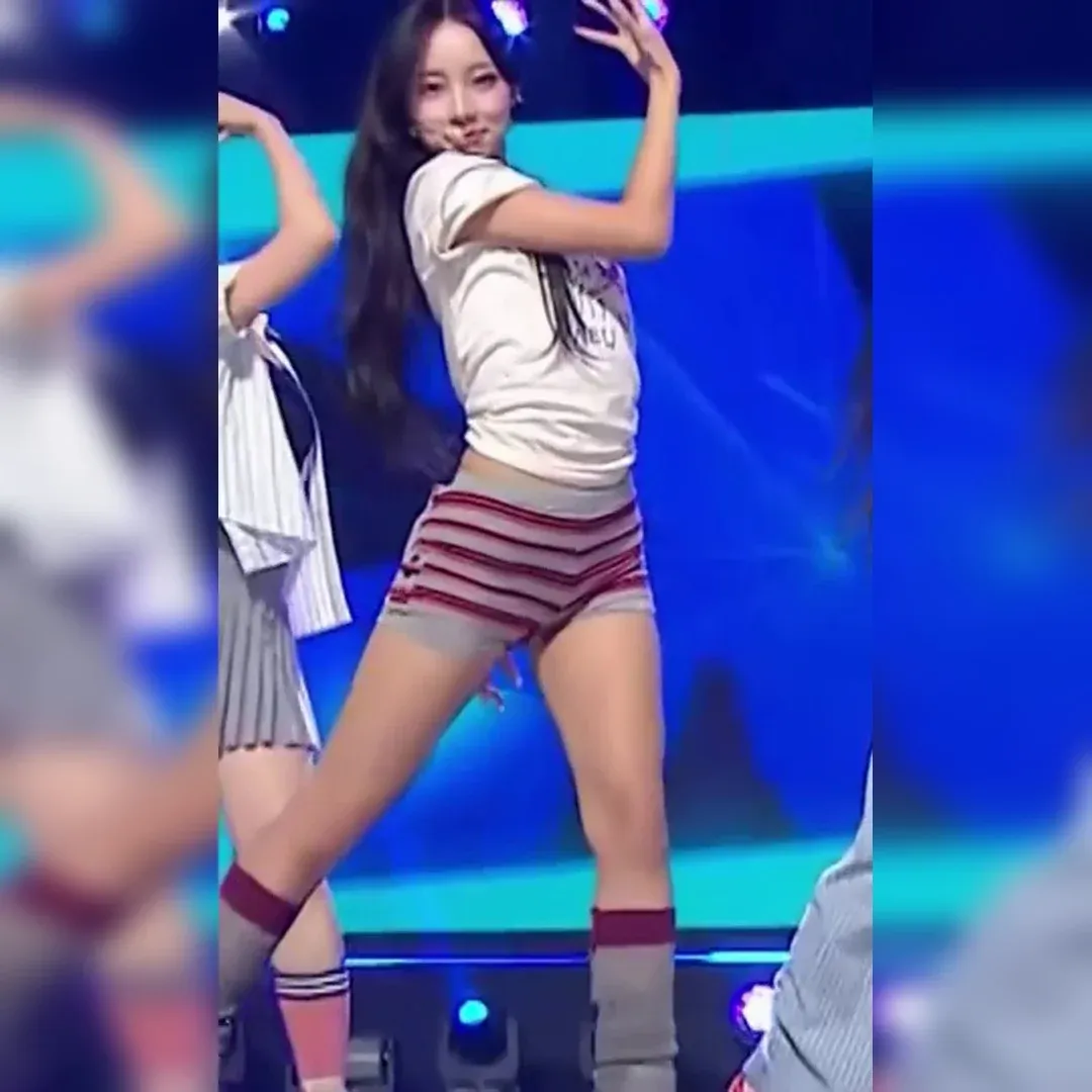 Risene’s Super Sexy White Crop Top and Striped Dolphin Shorts!