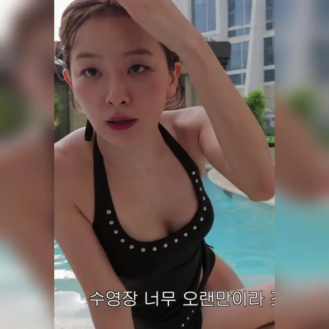 游泳、健身、展現腹肌的Red Velvet瑟琪動圖