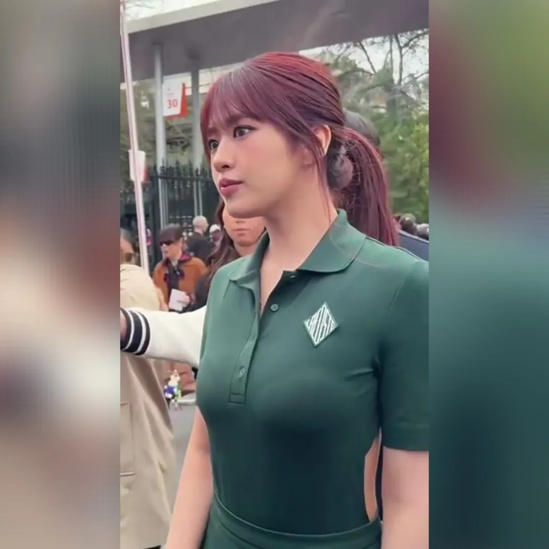 라코스테 행사장 아이브 안유진 반전 뒤태 은근히 비치는 누브라 팬티