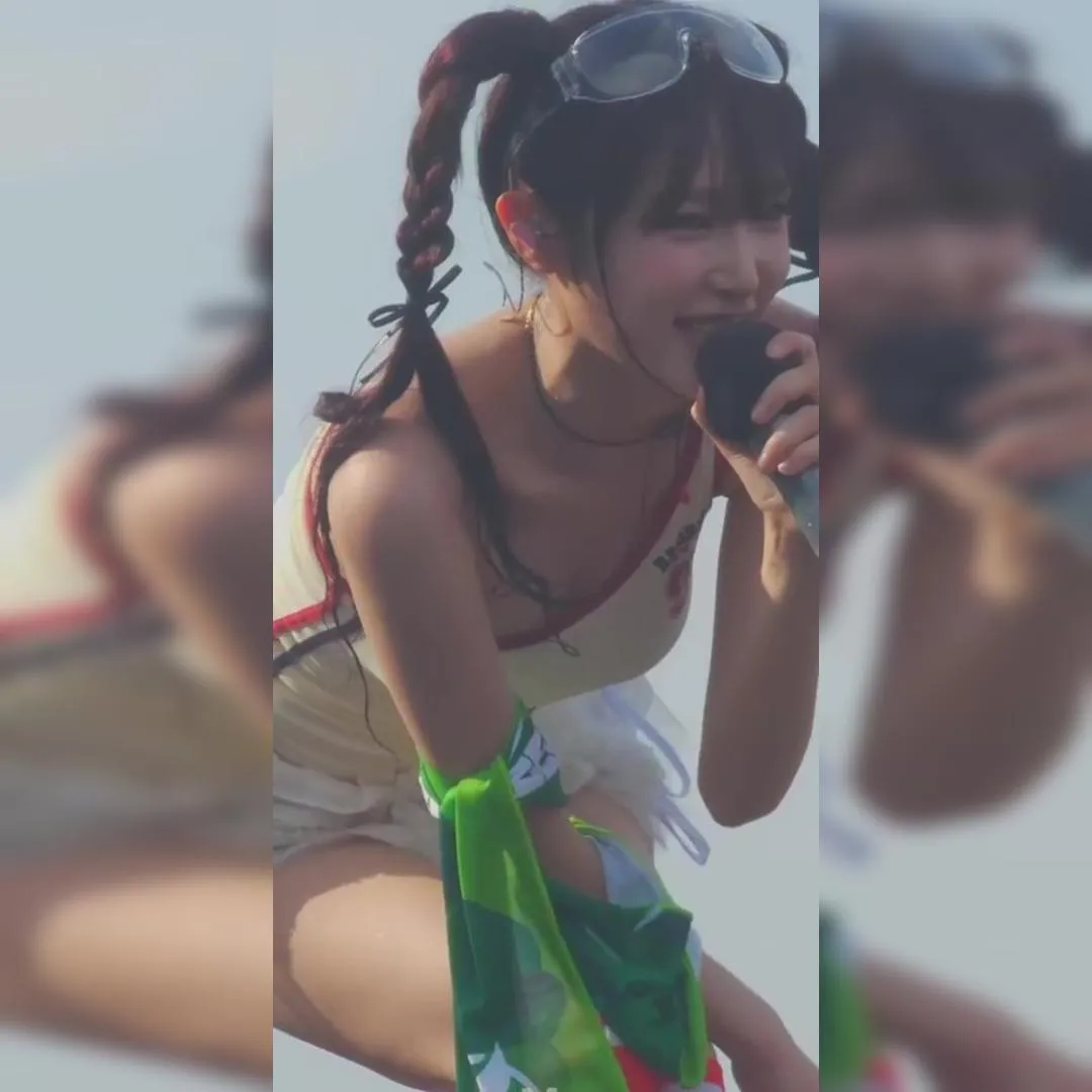 찰랑이는 원오프솔더 수영복 빨간돌핀 엉태 최예나 워터밤 도쿄