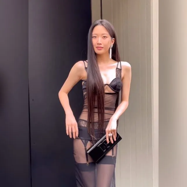 돌체앤가바나 문가영 레던드 시스루 언더붑 의상