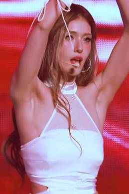 Mesh Halter Neck IOI Jeon Somi GIF