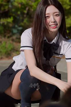 ITZY Yuna in School Uniform Gif