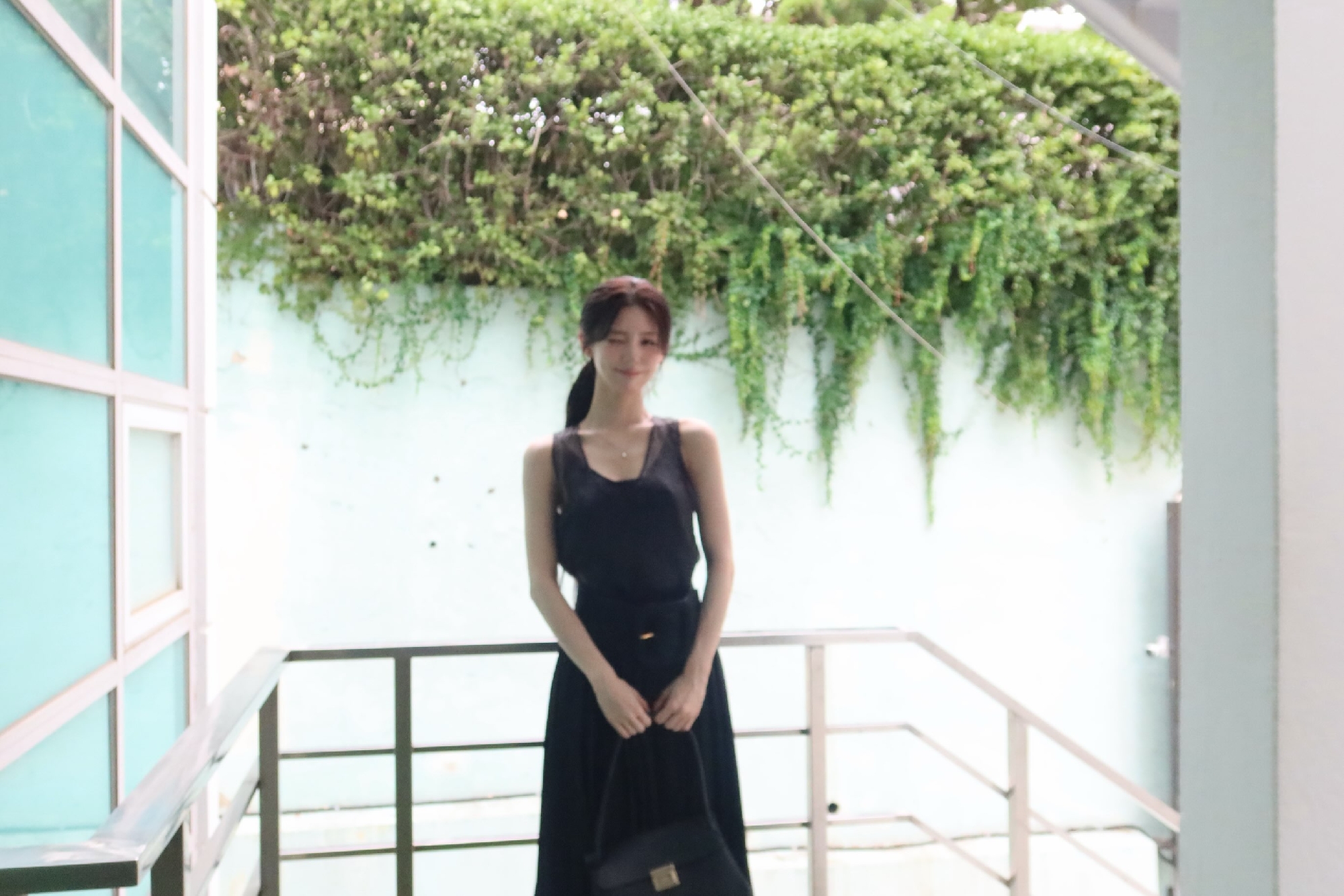Pure Ponytail Miyeon Black Sleeveless Dress Armpit Pheromones