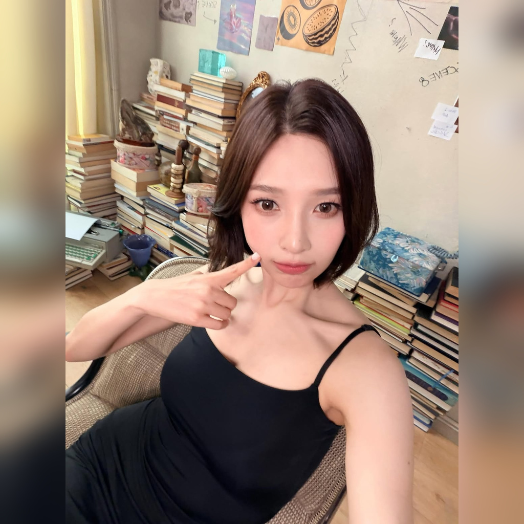 Red Velvet JOY Black Strap Slip Dress Misi Look Subtle Cleavage Figure – Instagram