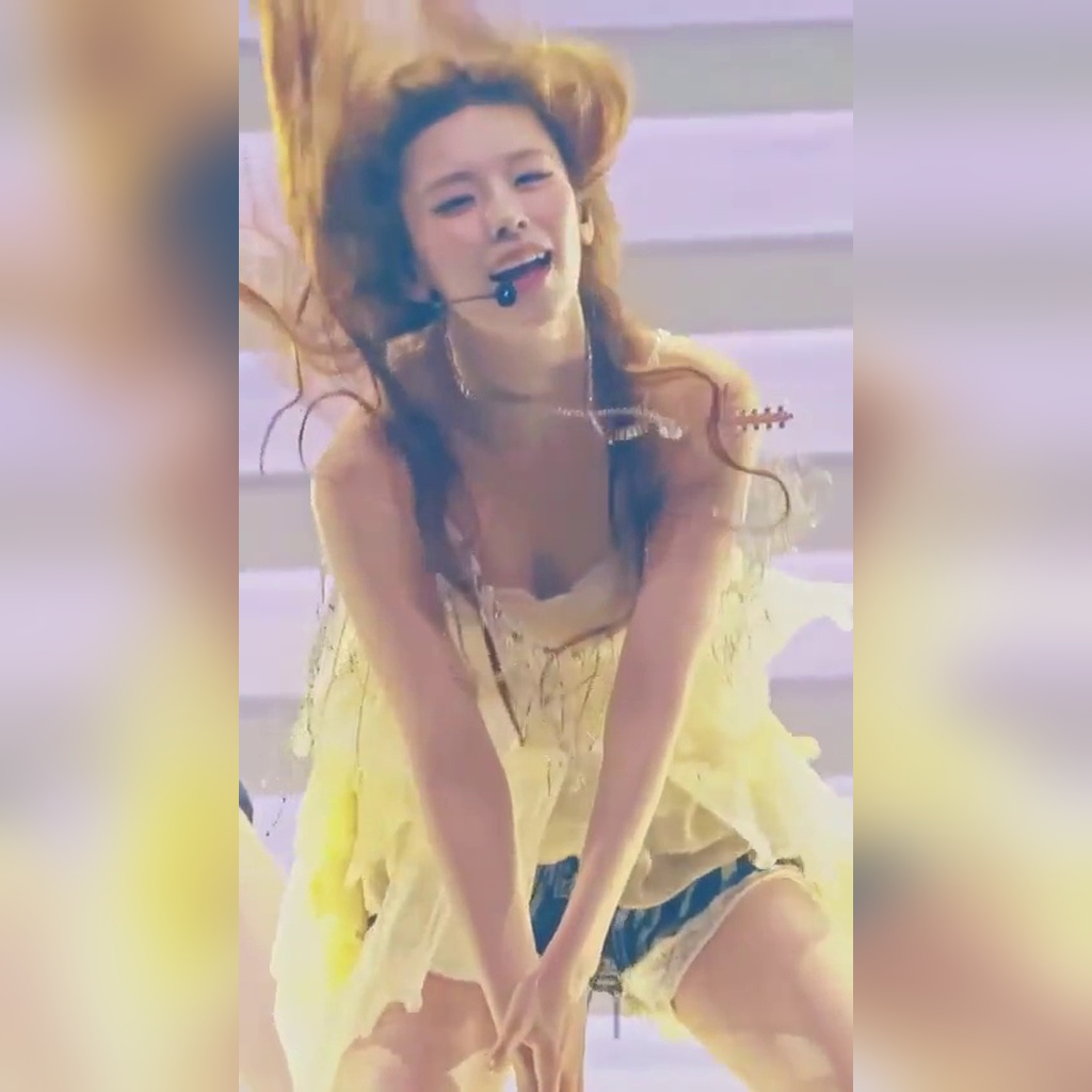 White Ruffle Spaghetti Strap Tank Top, Seductive Babe with a Teasing Cleavage—ITZY Yejji