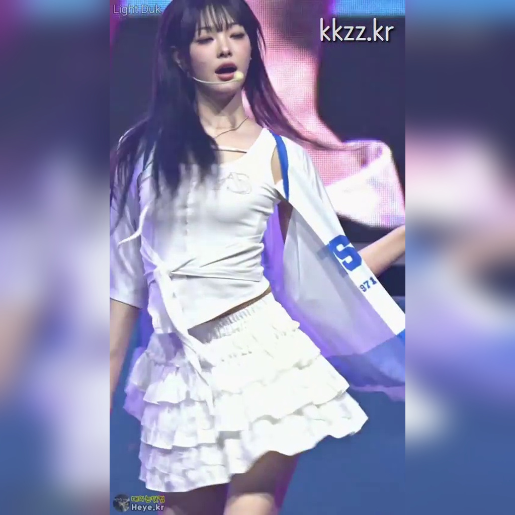 TripleS Lin shorts showing underwear GIF