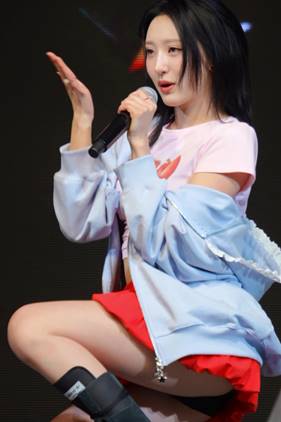 Strawberry Festival: High Key Hwiseor in Strawberry Outfit GIF