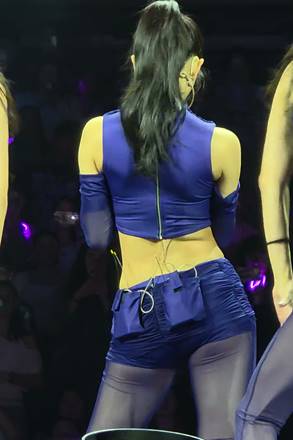 파란 망사 뒤태 트와이스 쯔위 움짤