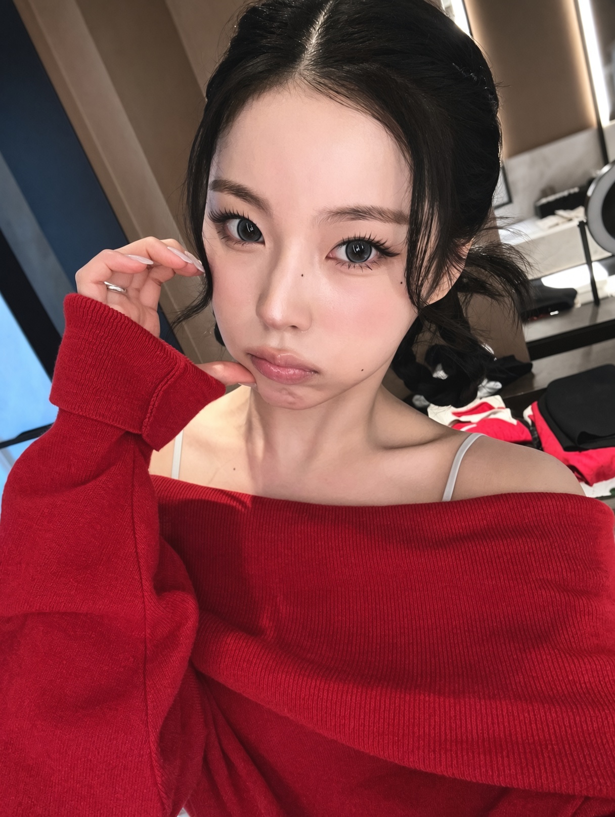 엔믹스 규진 눈정화 셀카