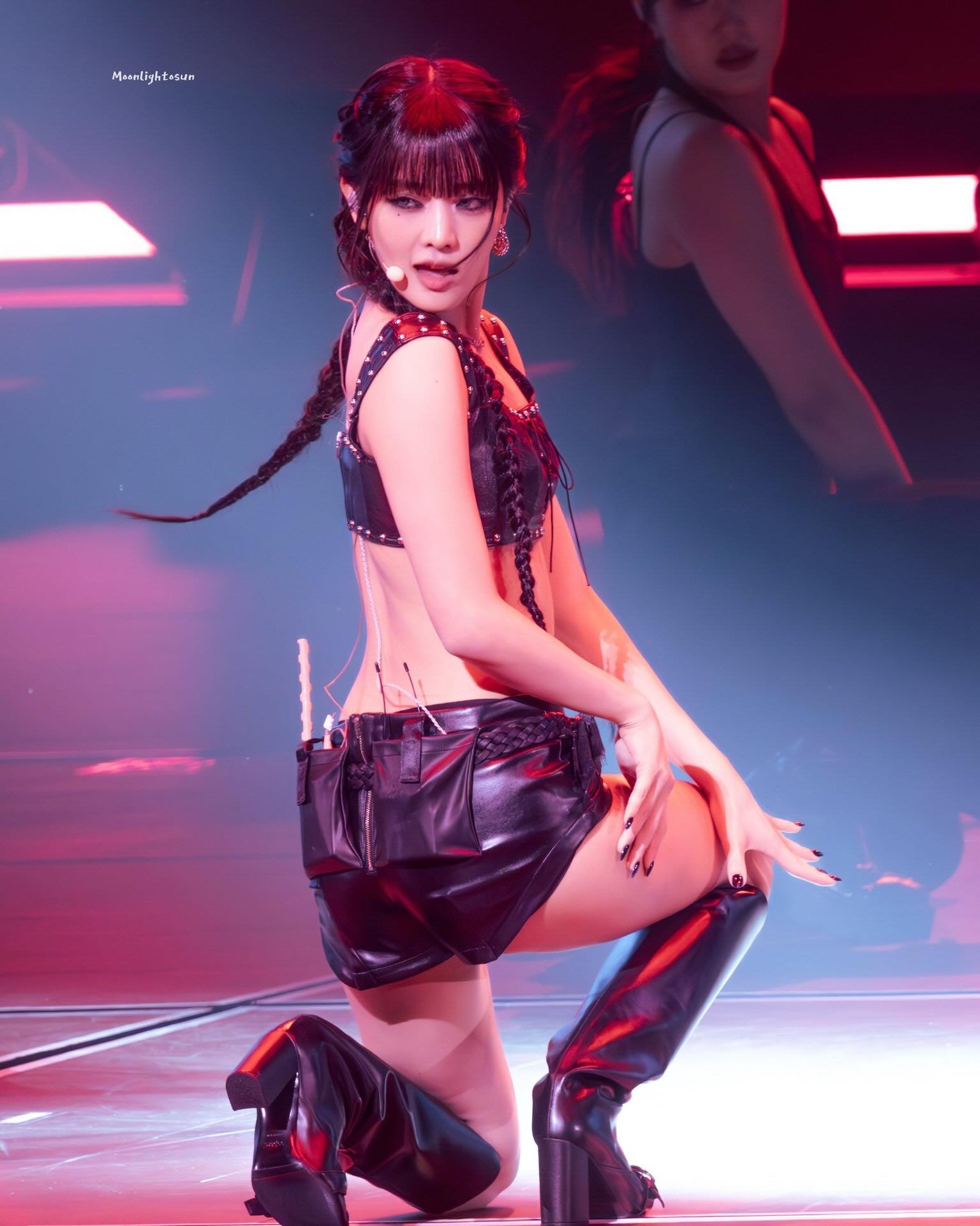 Minnie Wearing Gem-Studded Black Lingerie, Lying Face-Down on the Floor, Front Cleavage