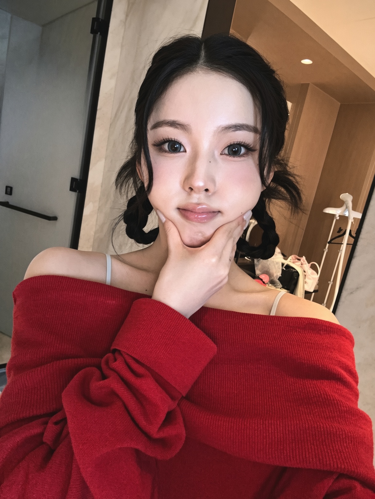 엔믹스 규진 눈정화 셀카