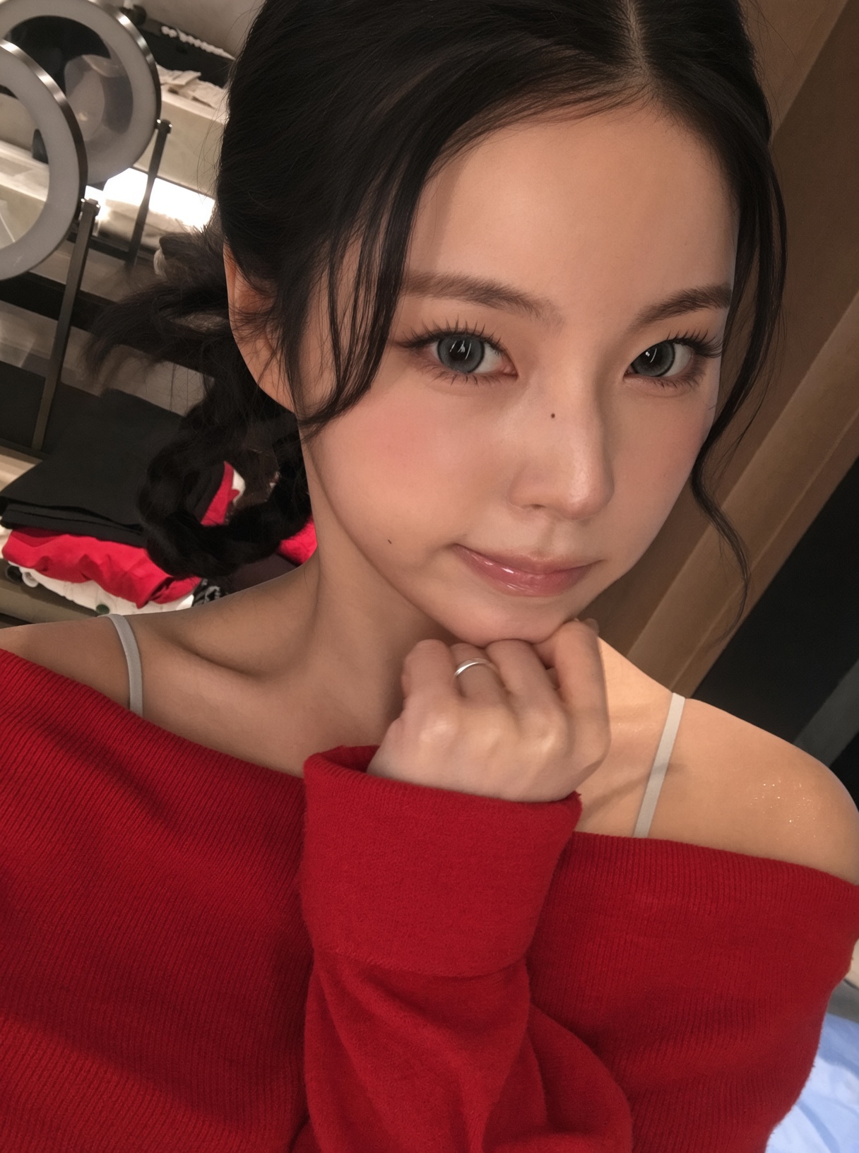 엔믹스 규진 눈정화 셀카