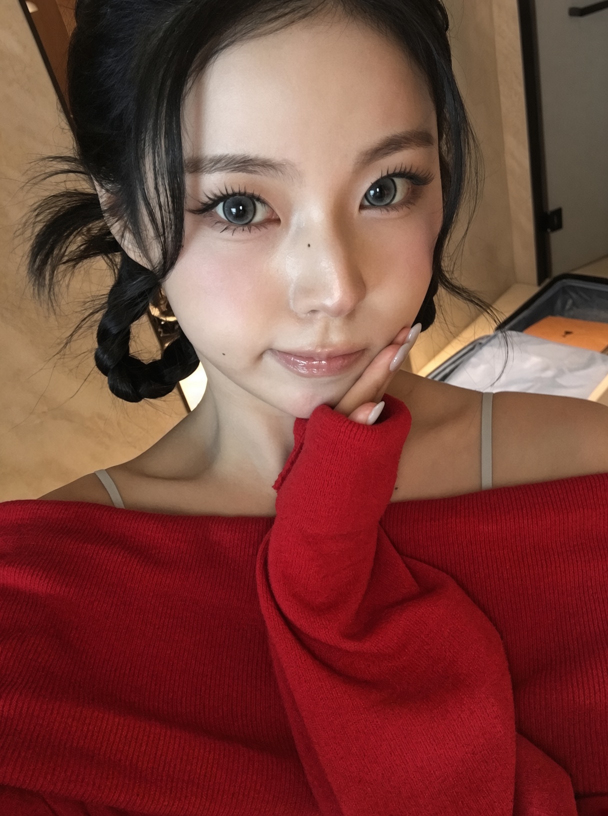 엔믹스 규진 눈정화 셀카