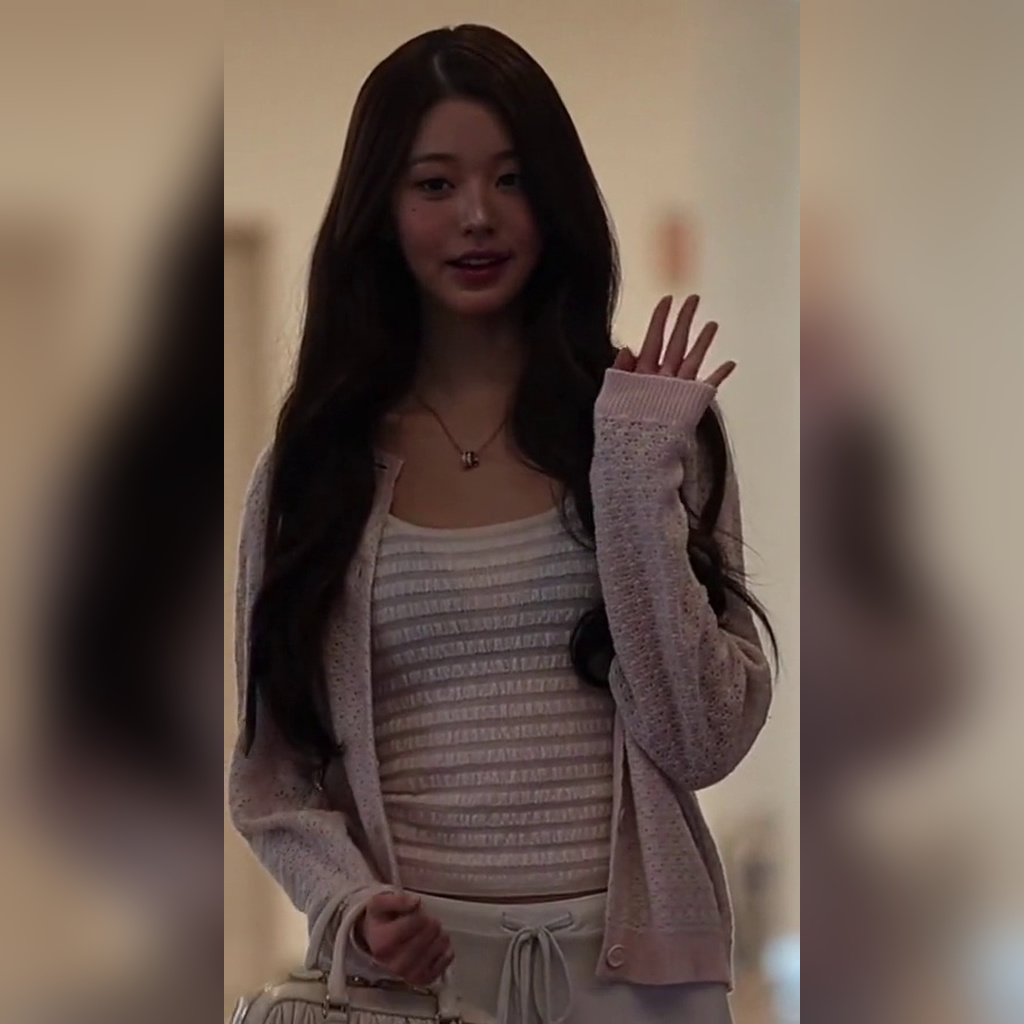 Jang Won-young Departing in a Black Bra and Sheer White Skirt Top Showing Undergarments
