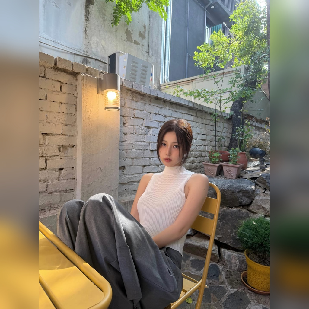 IZ*ONE Kang Hye-won White Ribbed 19 Look Pheromones From Puffed Chest Armpit