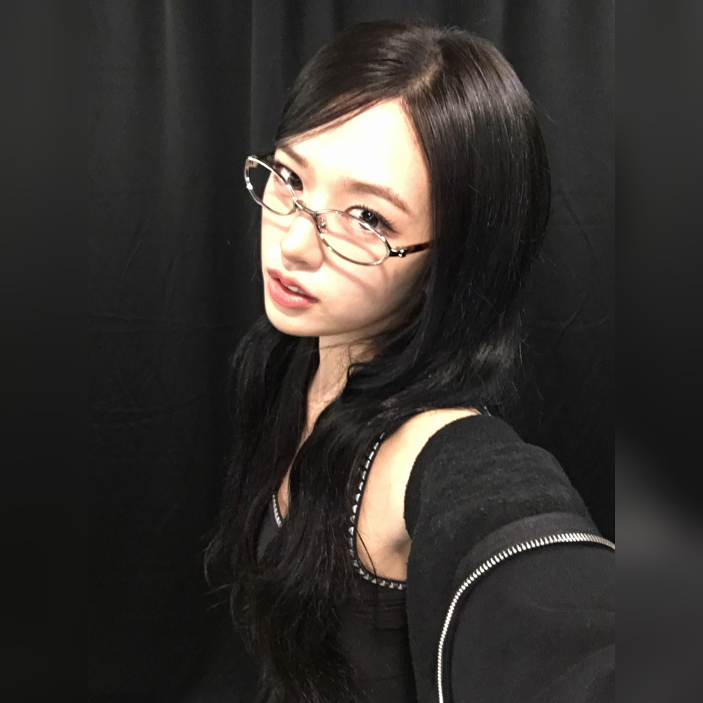 Eunji Wearing Glasses on Instagram