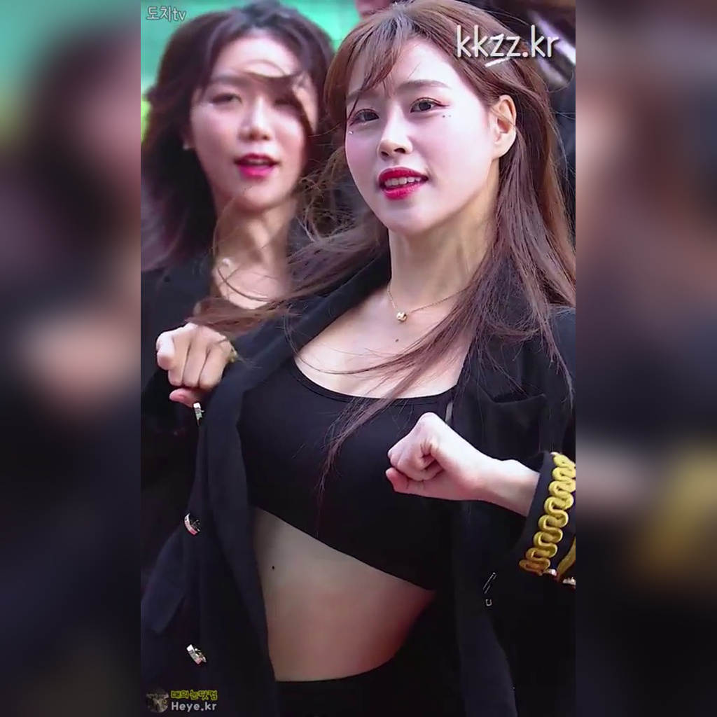 Kim Doa Cheerleader GIF Bending Deeply