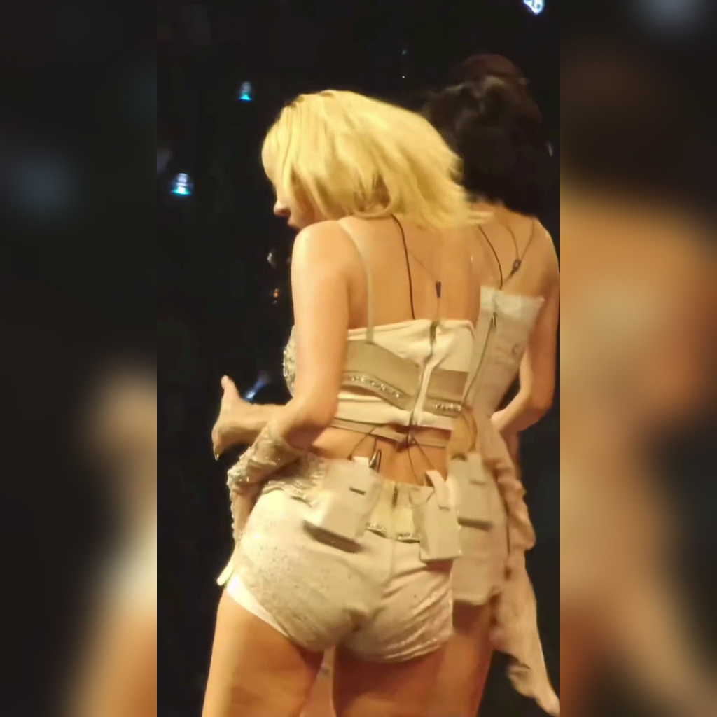 NMIXX Lily White + Denim Hot Pants Thigh Line Captured Behind the Concert
