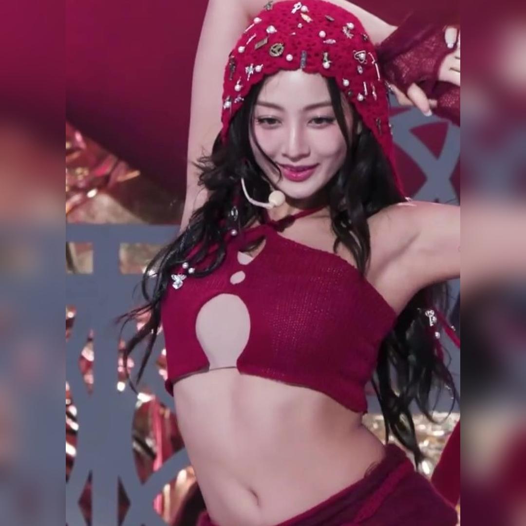 건강한 복부 트와이스 지효 움짤